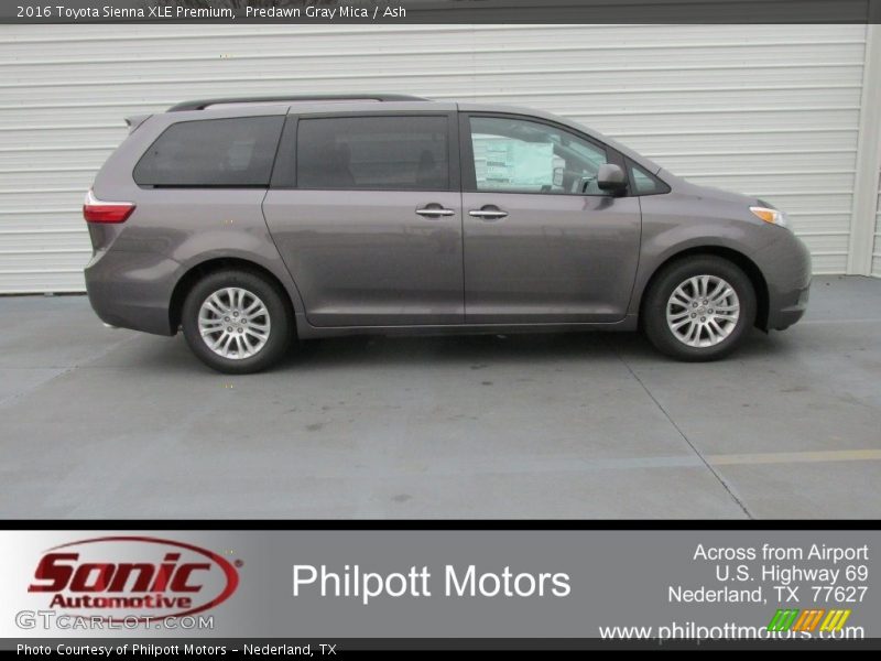 Predawn Gray Mica / Ash 2016 Toyota Sienna XLE Premium