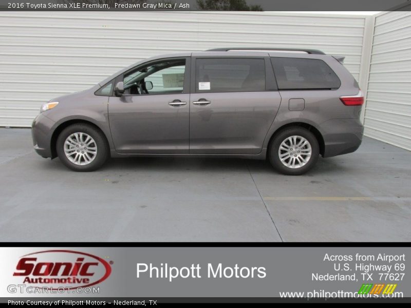 Predawn Gray Mica / Ash 2016 Toyota Sienna XLE Premium