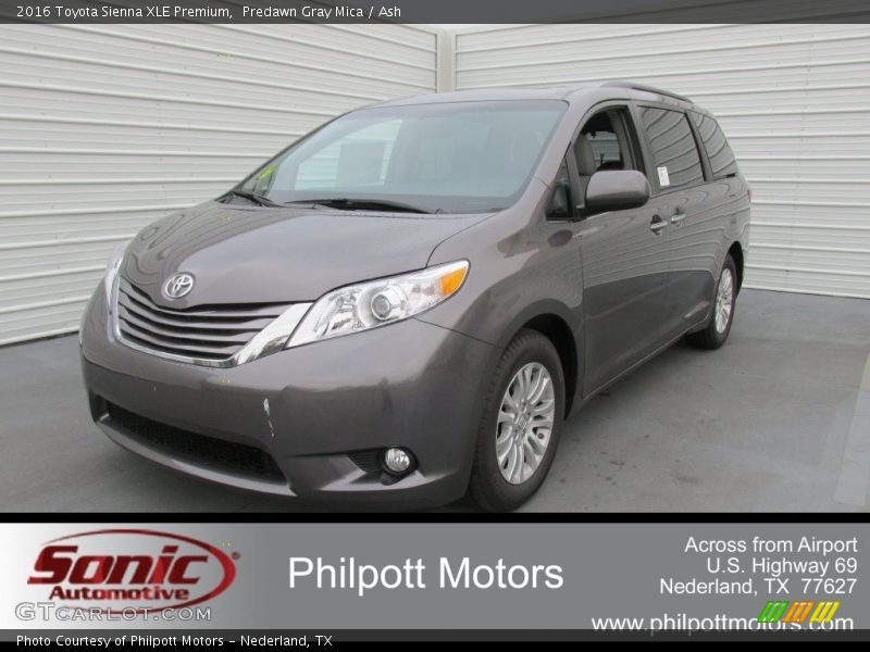 Predawn Gray Mica / Ash 2016 Toyota Sienna XLE Premium