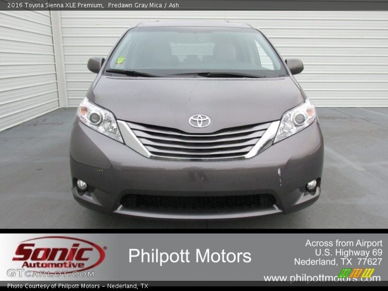 Predawn Gray Mica / Ash 2016 Toyota Sienna XLE Premium