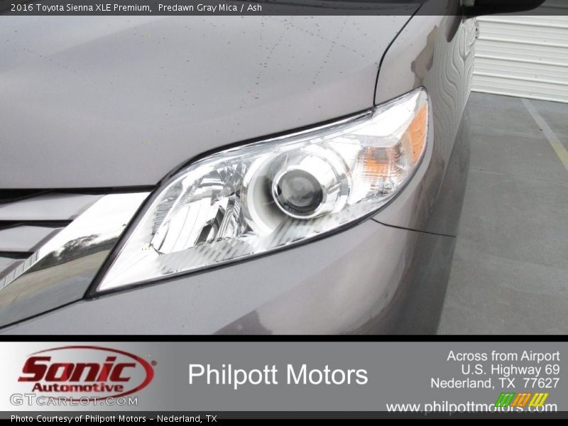 Predawn Gray Mica / Ash 2016 Toyota Sienna XLE Premium