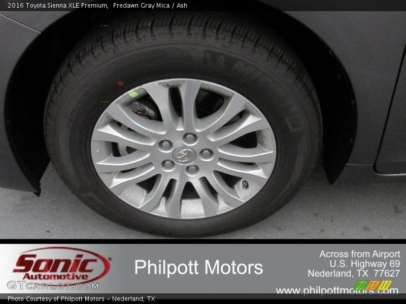 Predawn Gray Mica / Ash 2016 Toyota Sienna XLE Premium