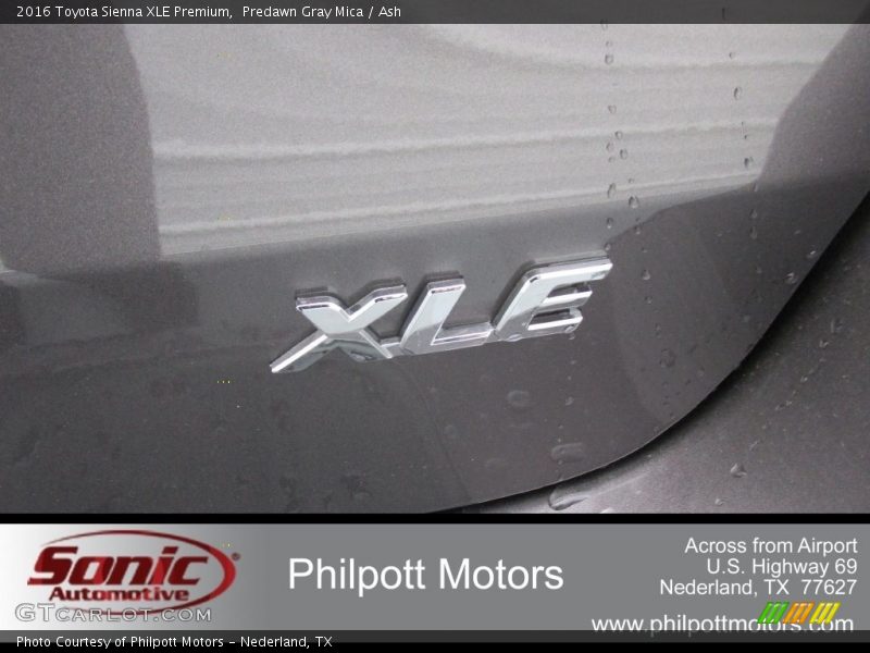 Predawn Gray Mica / Ash 2016 Toyota Sienna XLE Premium