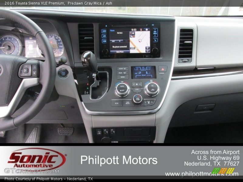 Predawn Gray Mica / Ash 2016 Toyota Sienna XLE Premium