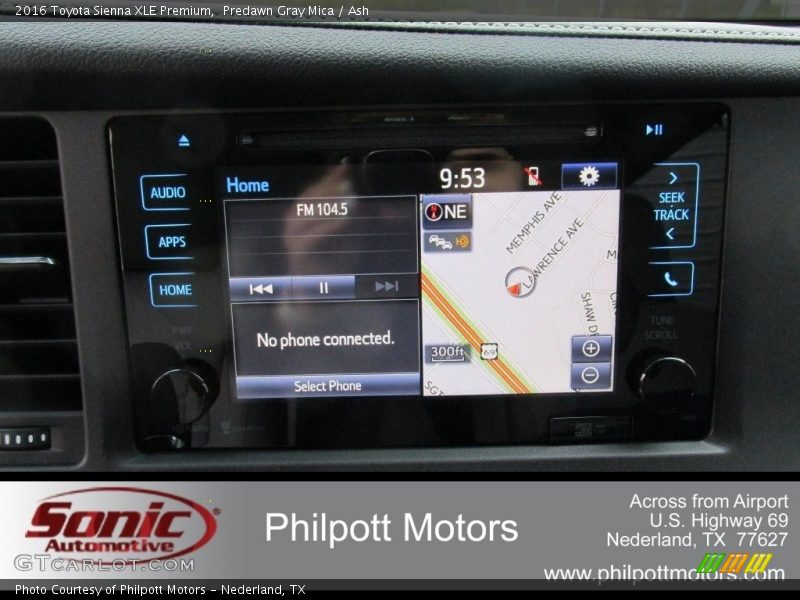 Predawn Gray Mica / Ash 2016 Toyota Sienna XLE Premium