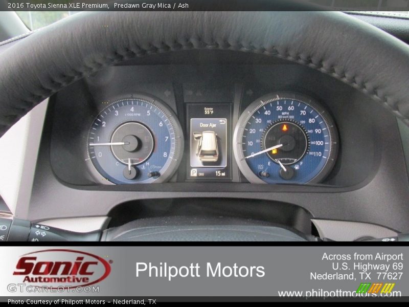 Predawn Gray Mica / Ash 2016 Toyota Sienna XLE Premium