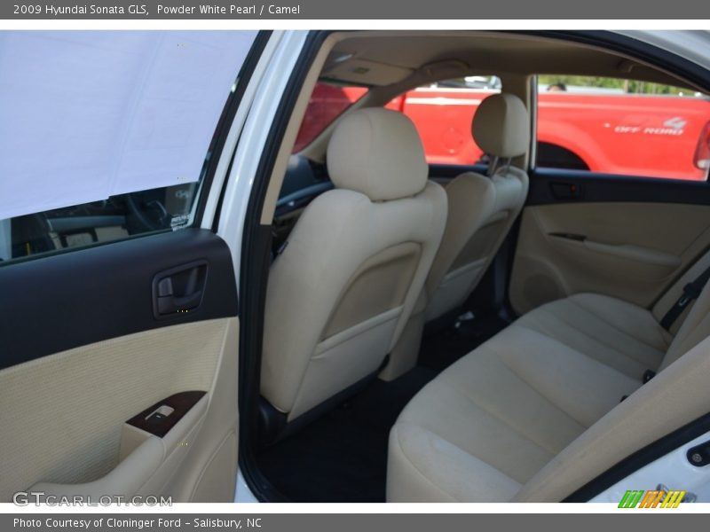 Powder White Pearl / Camel 2009 Hyundai Sonata GLS