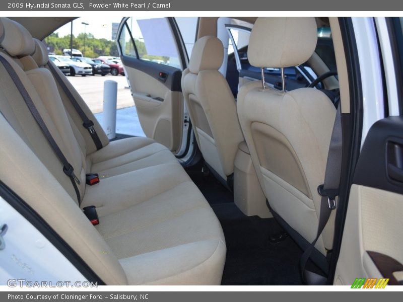Powder White Pearl / Camel 2009 Hyundai Sonata GLS