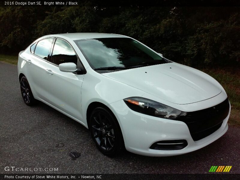 Bright White / Black 2016 Dodge Dart SE
