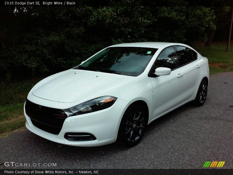 Bright White / Black 2016 Dodge Dart SE