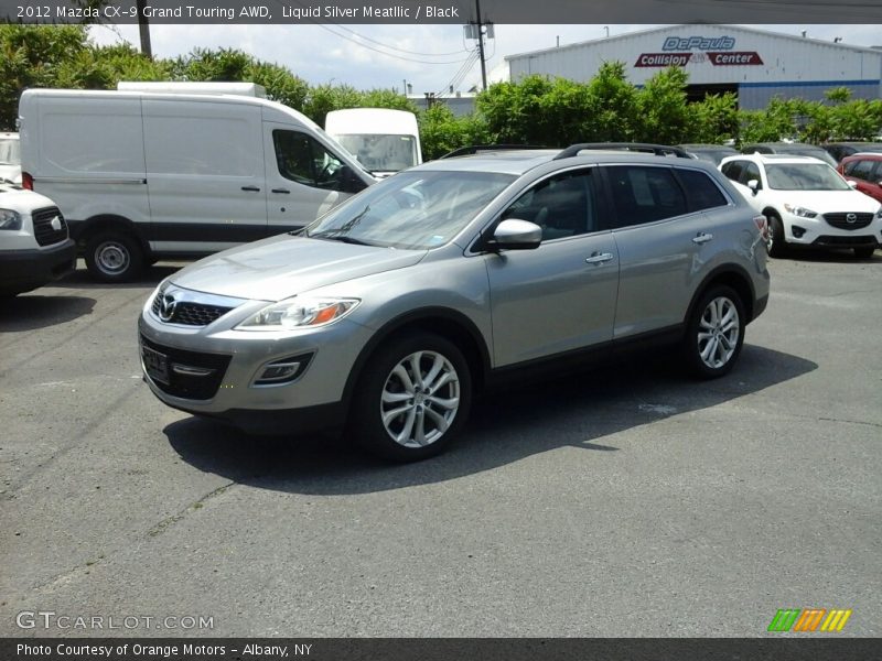 Liquid Silver Meatllic / Black 2012 Mazda CX-9 Grand Touring AWD