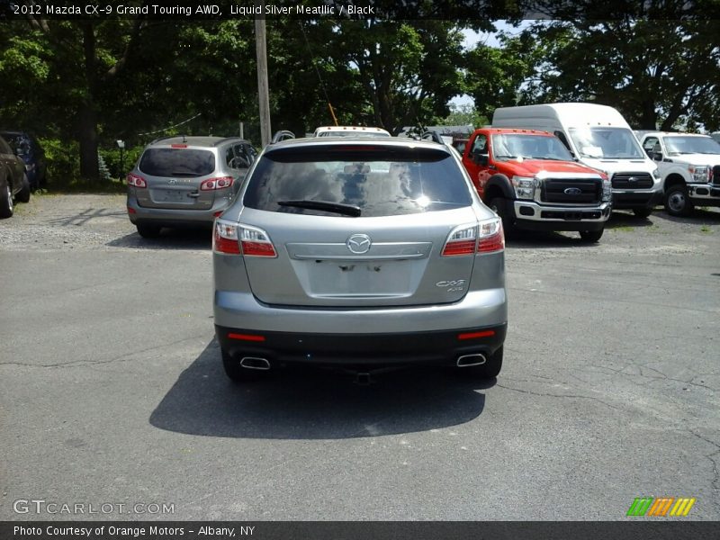 Liquid Silver Meatllic / Black 2012 Mazda CX-9 Grand Touring AWD