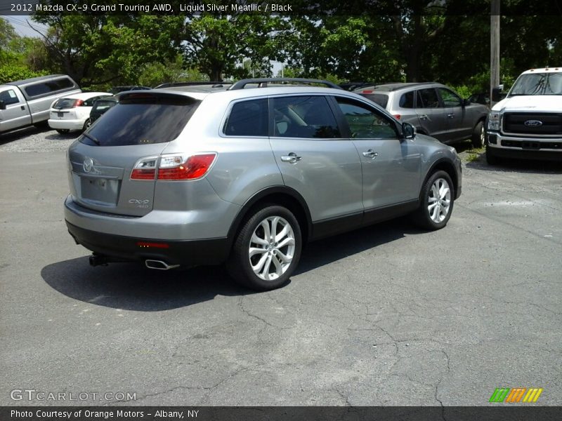 Liquid Silver Meatllic / Black 2012 Mazda CX-9 Grand Touring AWD