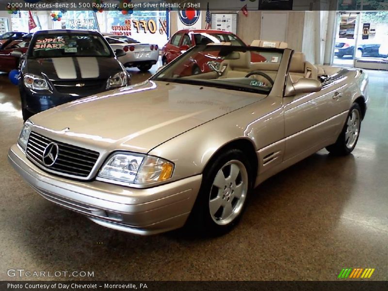 Desert Silver Metallic / Shell 2000 Mercedes-Benz SL 500 Roadster