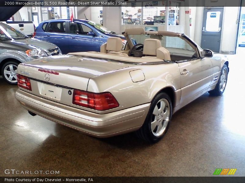 Desert Silver Metallic / Shell 2000 Mercedes-Benz SL 500 Roadster