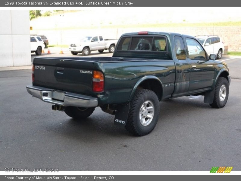 Surfside Green Mica / Gray 1999 Toyota Tacoma V6 Extended Cab 4x4