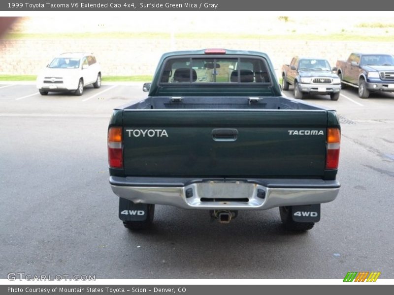 Surfside Green Mica / Gray 1999 Toyota Tacoma V6 Extended Cab 4x4