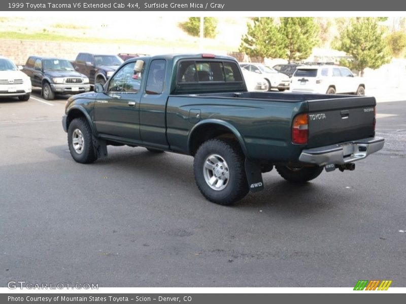 Surfside Green Mica / Gray 1999 Toyota Tacoma V6 Extended Cab 4x4