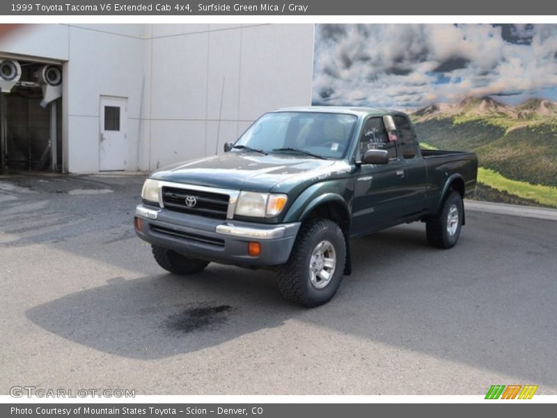 Surfside Green Mica / Gray 1999 Toyota Tacoma V6 Extended Cab 4x4