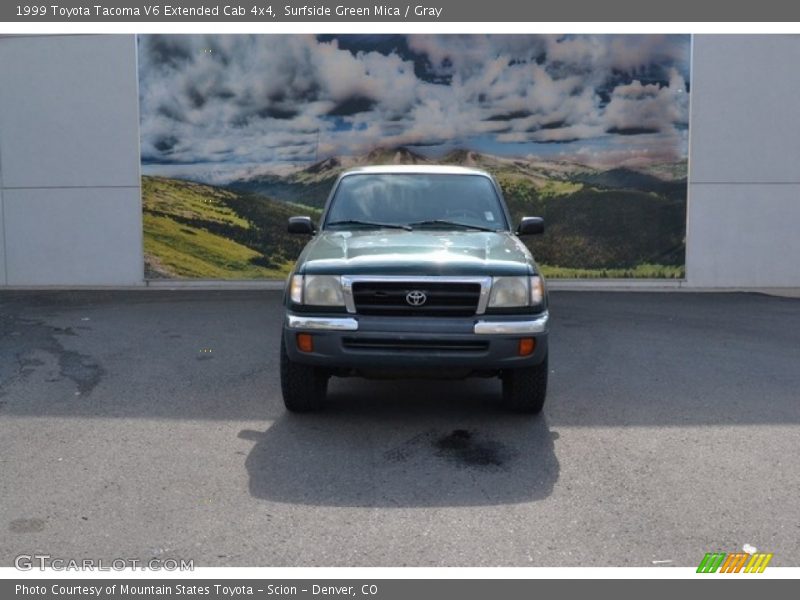 Surfside Green Mica / Gray 1999 Toyota Tacoma V6 Extended Cab 4x4