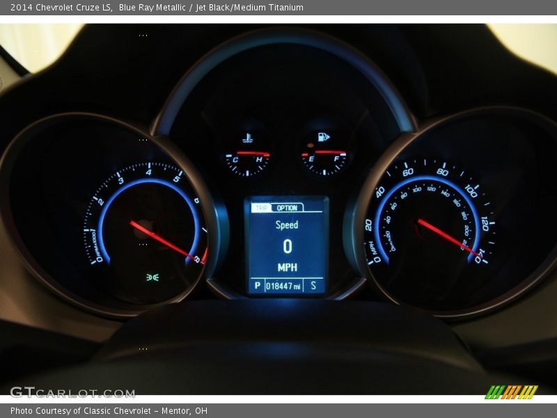 Blue Ray Metallic / Jet Black/Medium Titanium 2014 Chevrolet Cruze LS
