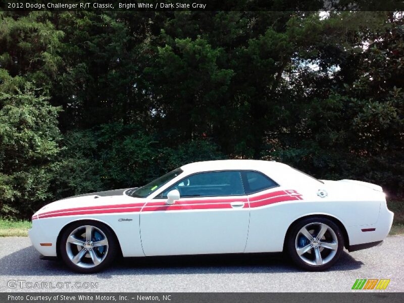 Bright White / Dark Slate Gray 2012 Dodge Challenger R/T Classic