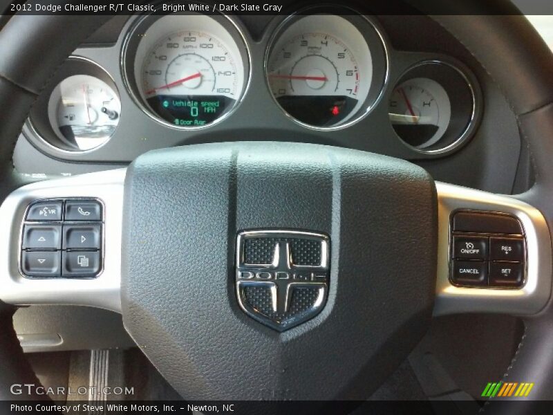 Bright White / Dark Slate Gray 2012 Dodge Challenger R/T Classic