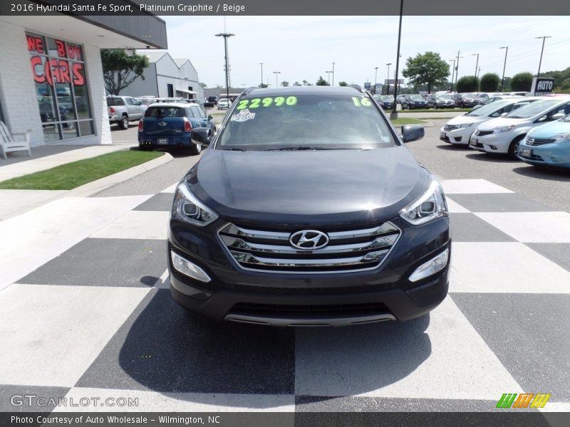 Platinum Graphite / Beige 2016 Hyundai Santa Fe Sport