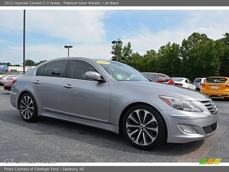 Platinum Silver Metallic / Jet Black 2012 Hyundai Genesis 5.0 Sedan