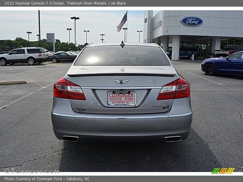 Platinum Silver Metallic / Jet Black 2012 Hyundai Genesis 5.0 Sedan