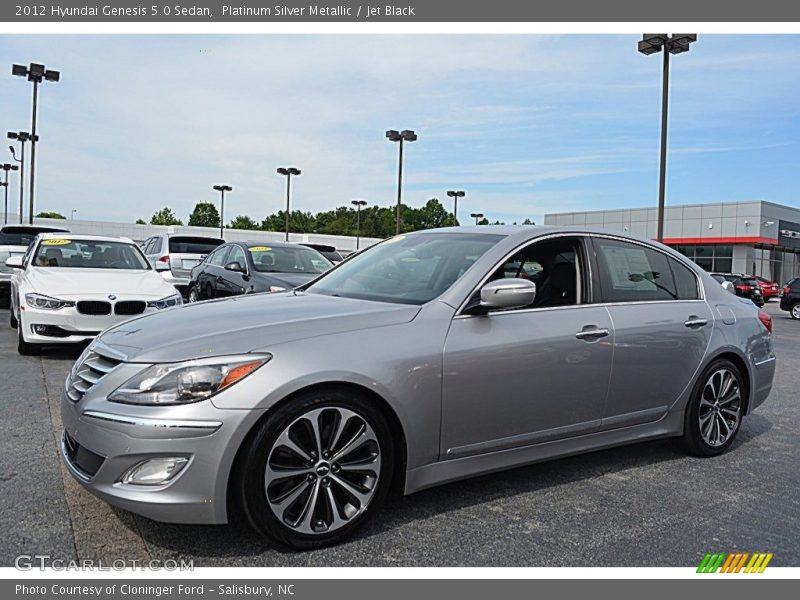 Platinum Silver Metallic / Jet Black 2012 Hyundai Genesis 5.0 Sedan