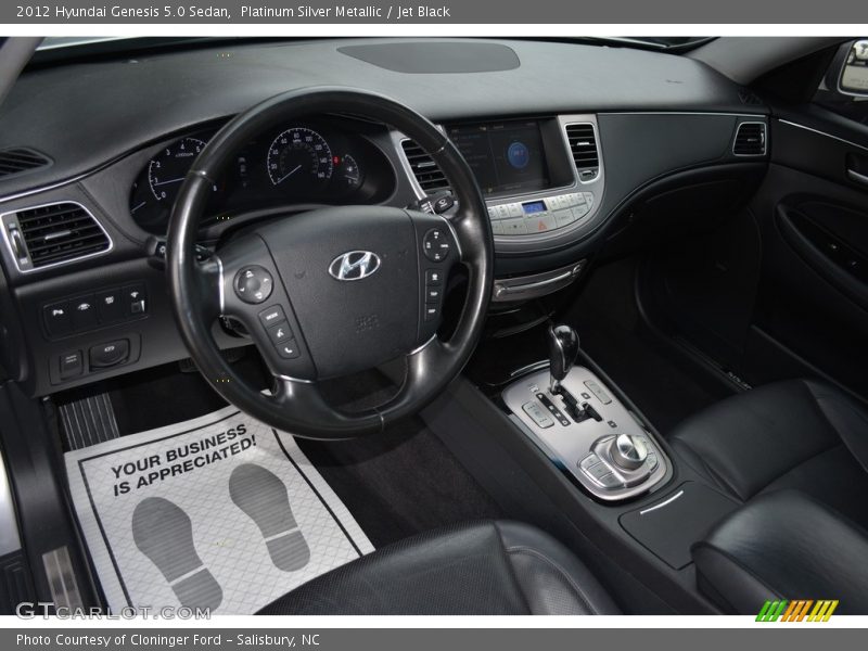 Platinum Silver Metallic / Jet Black 2012 Hyundai Genesis 5.0 Sedan