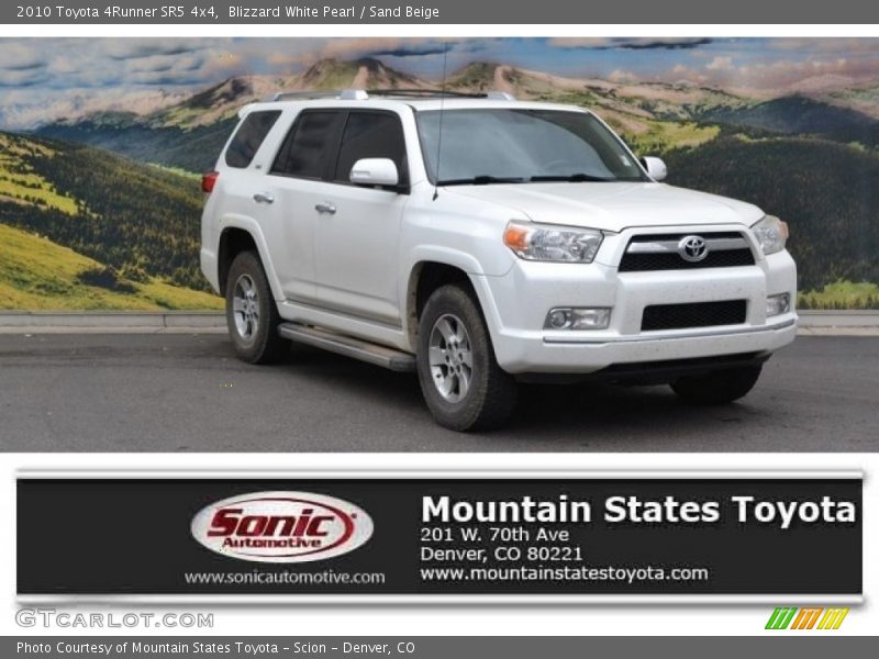 Blizzard White Pearl / Sand Beige 2010 Toyota 4Runner SR5 4x4