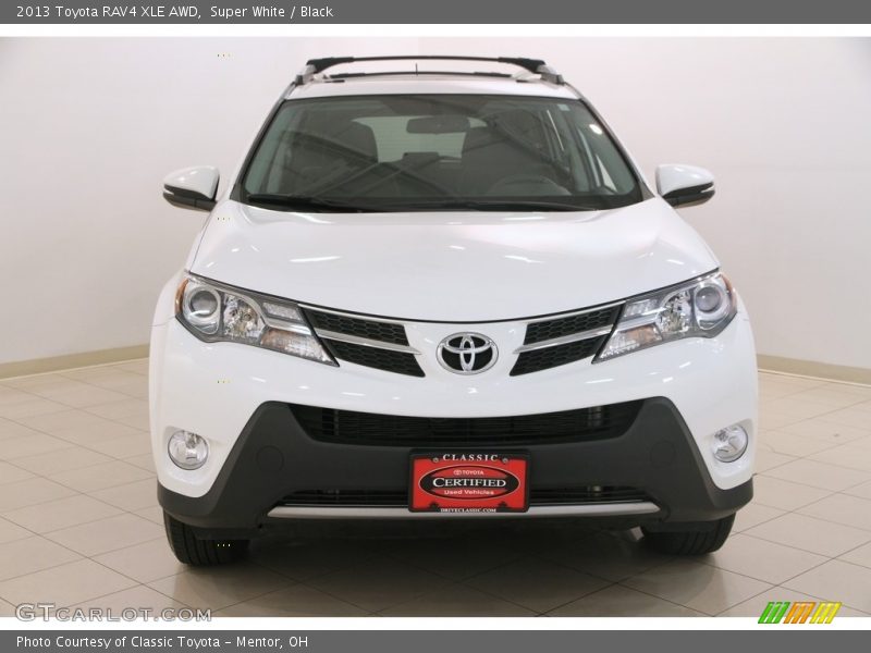 Super White / Black 2013 Toyota RAV4 XLE AWD