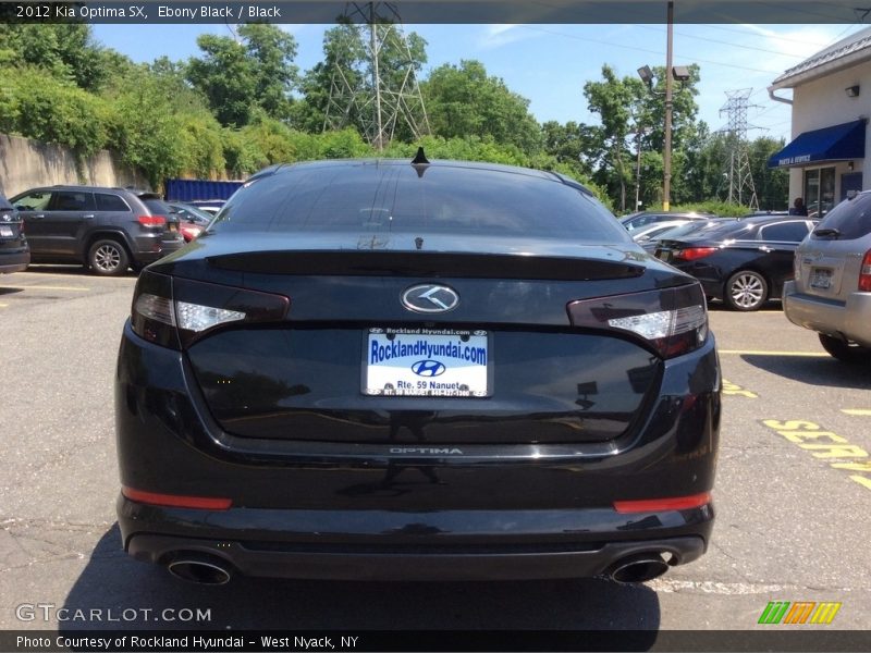 Ebony Black / Black 2012 Kia Optima SX
