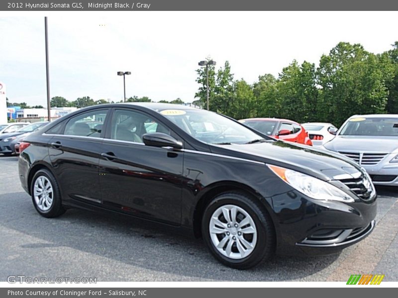 Midnight Black / Gray 2012 Hyundai Sonata GLS