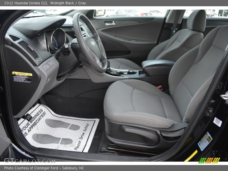 Midnight Black / Gray 2012 Hyundai Sonata GLS