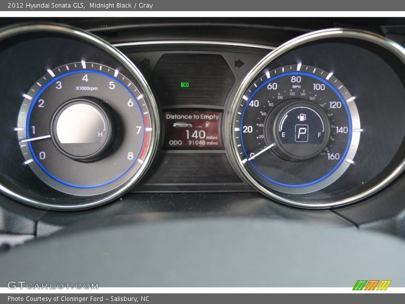 Midnight Black / Gray 2012 Hyundai Sonata GLS