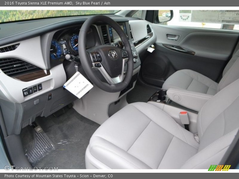 Sky Blue Pearl / Ash 2016 Toyota Sienna XLE Premium AWD