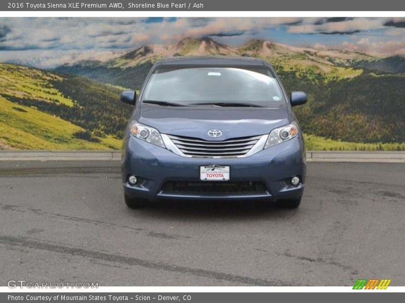 Shoreline Blue Pearl / Ash 2016 Toyota Sienna XLE Premium AWD