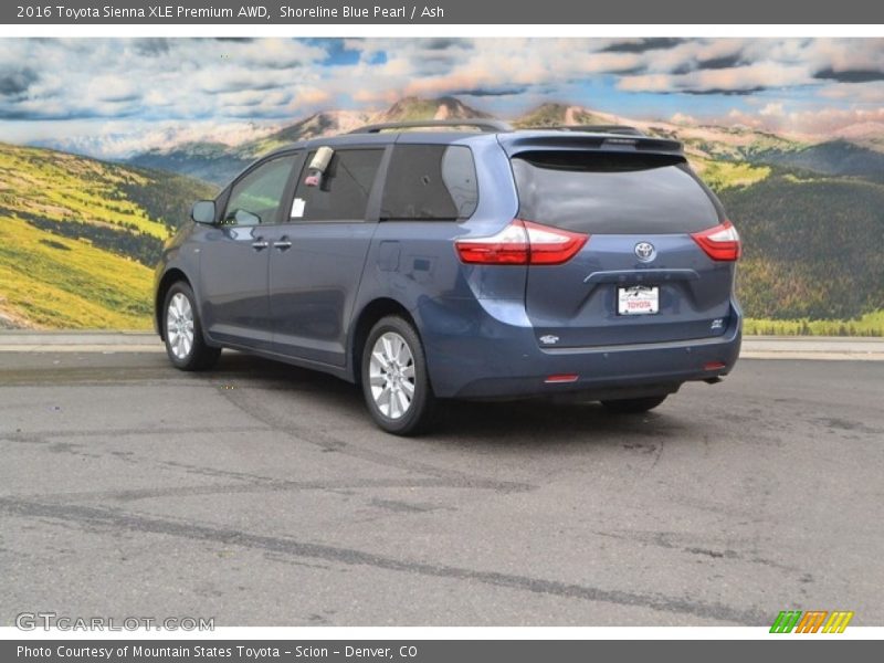 Shoreline Blue Pearl / Ash 2016 Toyota Sienna XLE Premium AWD