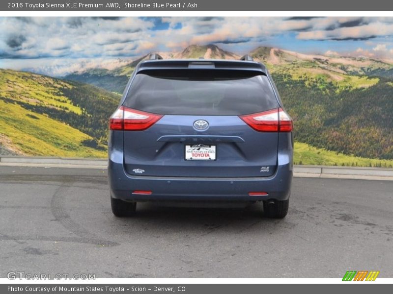 Shoreline Blue Pearl / Ash 2016 Toyota Sienna XLE Premium AWD