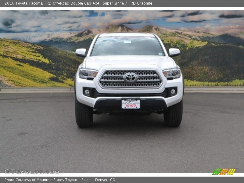 Super White / TRD Graphite 2016 Toyota Tacoma TRD Off-Road Double Cab 4x4