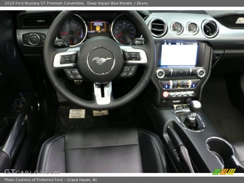 Deep Impact Blue Metallic / Ebony 2016 Ford Mustang GT Premium Convertible