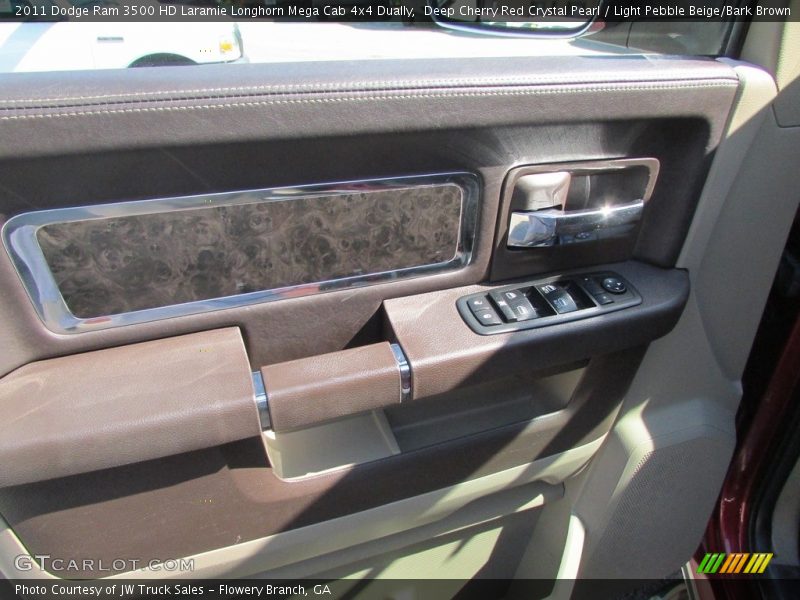 Deep Cherry Red Crystal Pearl / Light Pebble Beige/Bark Brown 2011 Dodge Ram 3500 HD Laramie Longhorn Mega Cab 4x4 Dually
