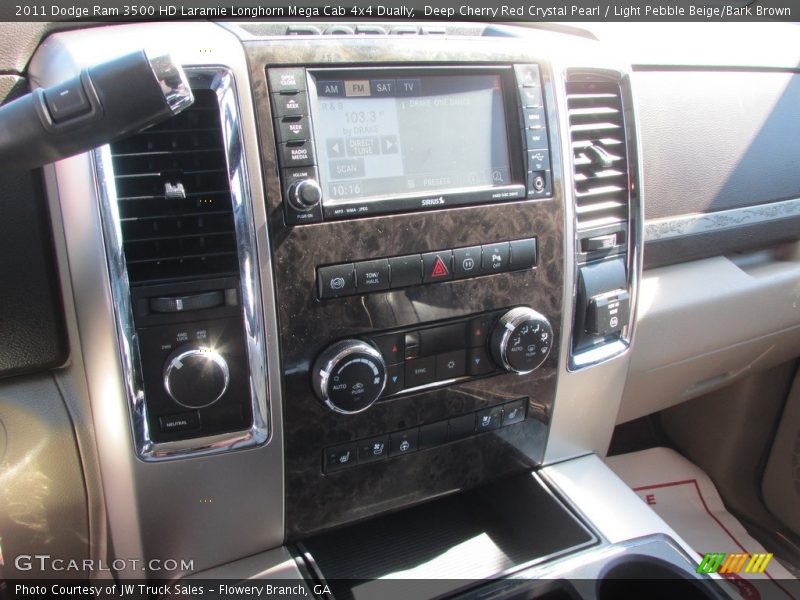 Deep Cherry Red Crystal Pearl / Light Pebble Beige/Bark Brown 2011 Dodge Ram 3500 HD Laramie Longhorn Mega Cab 4x4 Dually