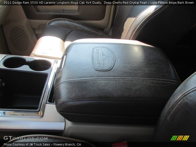Deep Cherry Red Crystal Pearl / Light Pebble Beige/Bark Brown 2011 Dodge Ram 3500 HD Laramie Longhorn Mega Cab 4x4 Dually