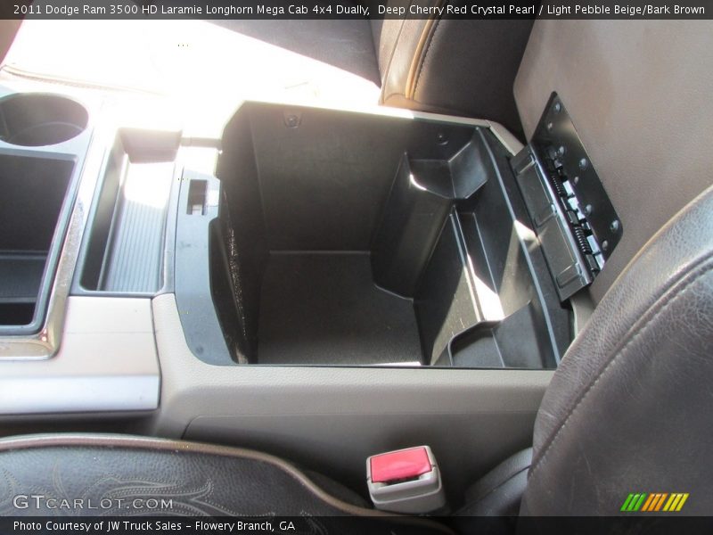 Deep Cherry Red Crystal Pearl / Light Pebble Beige/Bark Brown 2011 Dodge Ram 3500 HD Laramie Longhorn Mega Cab 4x4 Dually