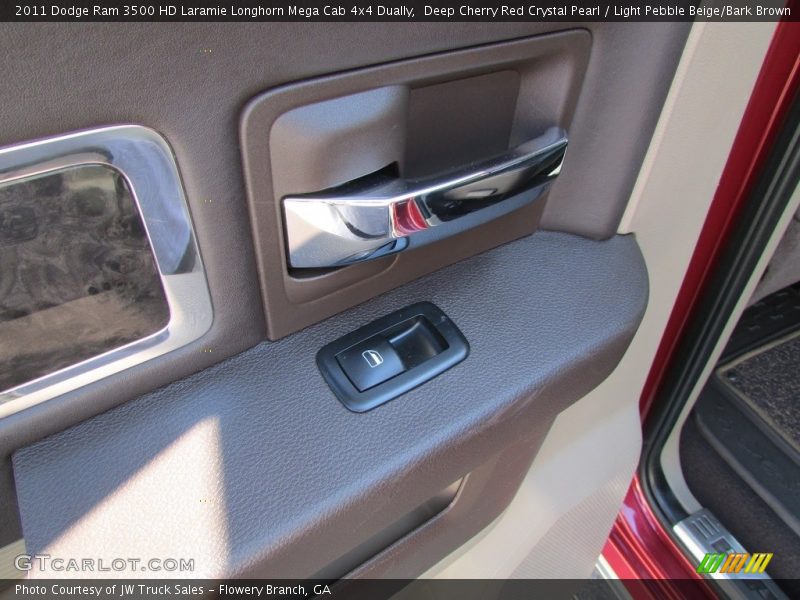 Deep Cherry Red Crystal Pearl / Light Pebble Beige/Bark Brown 2011 Dodge Ram 3500 HD Laramie Longhorn Mega Cab 4x4 Dually