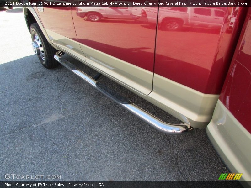 Deep Cherry Red Crystal Pearl / Light Pebble Beige/Bark Brown 2011 Dodge Ram 3500 HD Laramie Longhorn Mega Cab 4x4 Dually